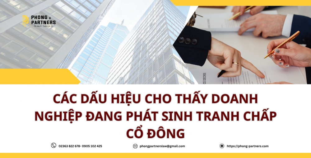 CÁC DẤU HIỆU CHO THẤY DOANH NGHIỆP ĐANG PHÁT SINH TRANH CHẤP CỔ ĐÔNG