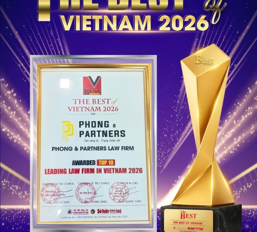 PHONG & PARTNERS ĐƯỢC VINH DANH TOP 10 CÔNG TY LUẬT UY TÍN HÀNG ĐẦU VIỆT NAM 2026
