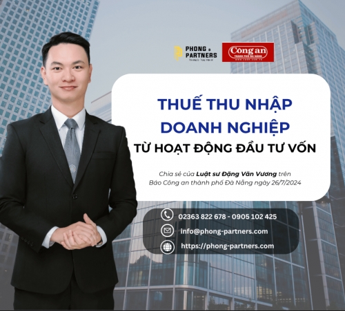 THUẾ THU NHẬP DOANH NGHIỆP TỪ HOẠT ĐỘNG ĐẦU TƯ VỐN