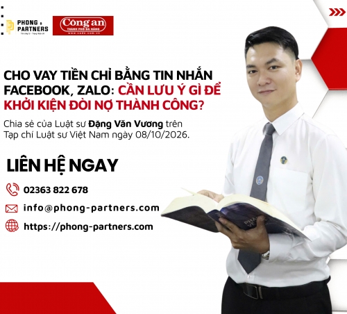 CHO VAY TIỀN CHỈ BẰNG TIN NHẮN FACEBOOK, ZALO: CẦN LƯU Ý GÌ ĐỂ KHỞI KIỆN ĐÒI NỢ THÀNH CÔNG