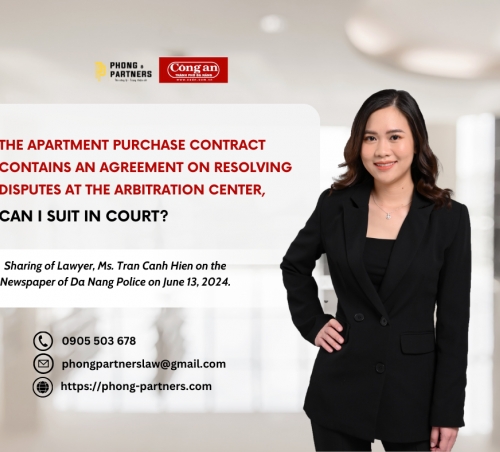 THE APARTMENT PURCHASE CONTRACT CONTAINS AN AGREEMENT ON RESOLVING DISPUTES AT THE ARBITRATION CENTER, CAN I SUIT IN COURT?