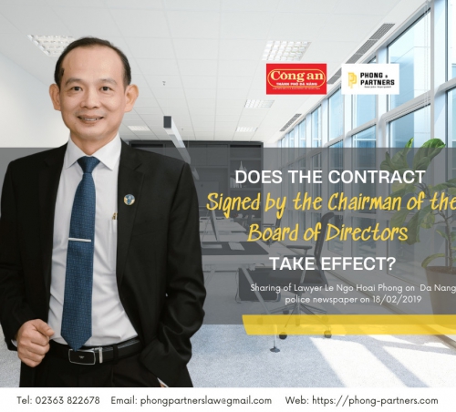 DOES THE CONTRACT SIGNED BY THE CHAIRMAN OF THE BOARD OF DIRECTORS TAKE EFFECT?