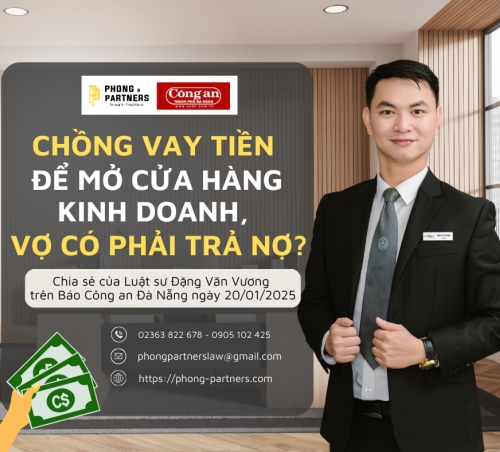 CHỒNG VAY TIỀN ĐỂ MỞ CỬA HÀNG KINH DOANH, VỢ CÓ PHẢI TRẢ NỢ?