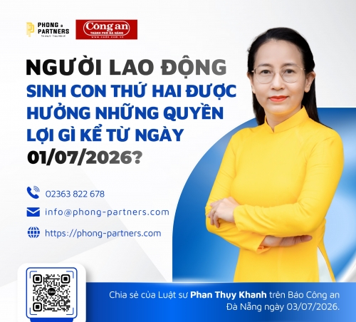 NGƯỜI LAO ĐỘNG SINH CON THỨ HAI ĐƯỢC HƯỞNG NHỮNG QUYỀN LỢI GÌ KỂ TỪ NGÀY 01/07/2026?