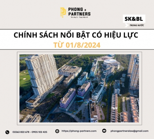 CHÍNH SÁCH NỔI BẬT CÓ HIỆU LỰC TỪ THÁNG 8