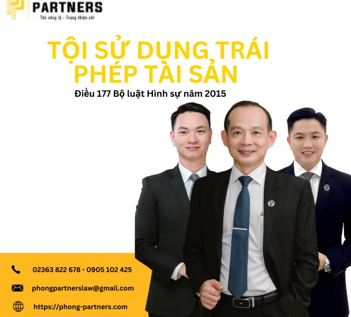 TỘI SỬ DỤNG TRÁI PHÉP TÀI SẢN THEO ĐIỀU 177 BỘ LUẬT HÌNH SỰ NĂM 2015