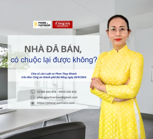 NHÀ ĐÃ BÁN, CÓ CHUỘC LẠI ĐƯỢC KHÔNG?