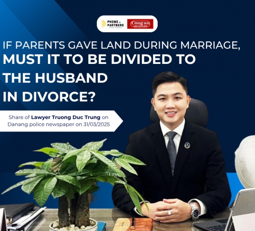 IF PARENTS GAVE LAND DURING MARRIAGE, MUST IT TO BE DIVIDED TO THE HUSBAND IN DIVORCE?