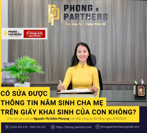 CÓ ĐƯỢC SỬA THÔNG TIN NĂM SINH CHA MẸ TRÊN GIẤY KHAI SINH CỦA CON KHÔNG?