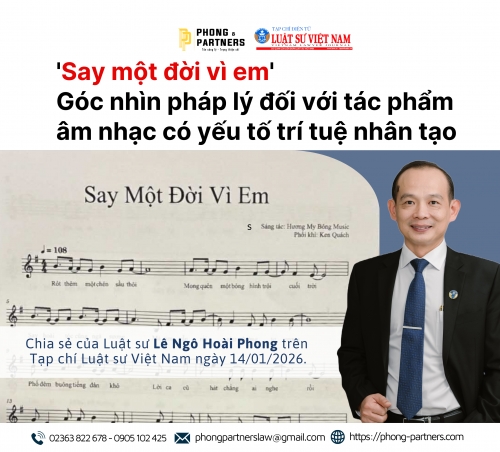 'SAY MỘT ĐỜI VÌ EM' VÀ GÓC NHÌN PHÁP LÝ ĐỐI VỚI TÁC PHẨM ÂM NHẠC CÓ YẾU TỐ TRÍ TUỆ NHÂN TẠO